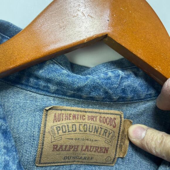 Vintage Polo Ralph Lauren Country Denim Snap Button Up Shirt - Picture 7 of 15